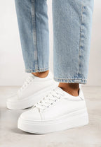 Buty damskie sportowe platforma sznurowane