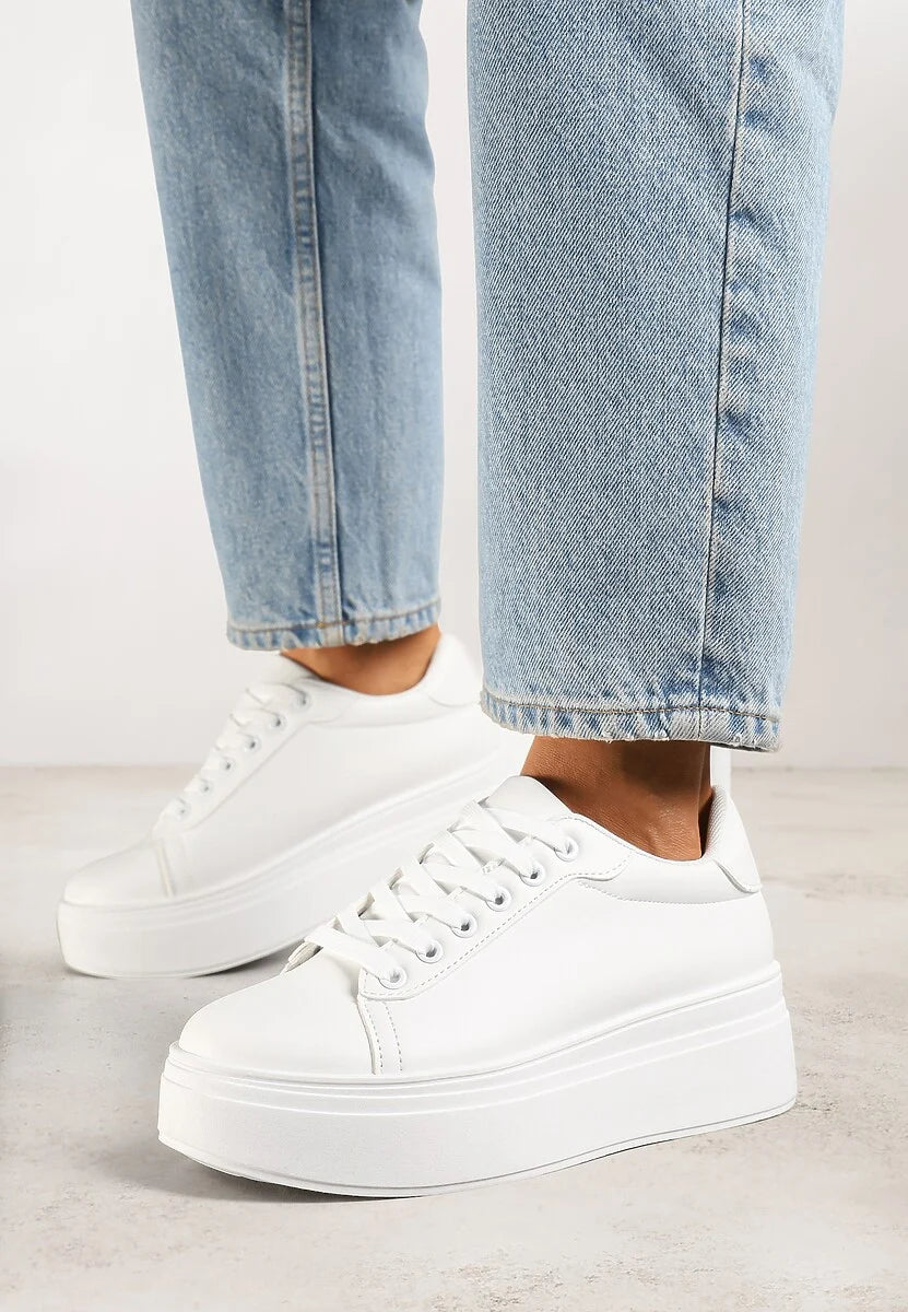 Buty damskie sportowe platforma sznurowane