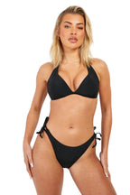 Damskie Bikini Trójkątne z Wiązaniem na Szyi i Wiązanymi Bokami