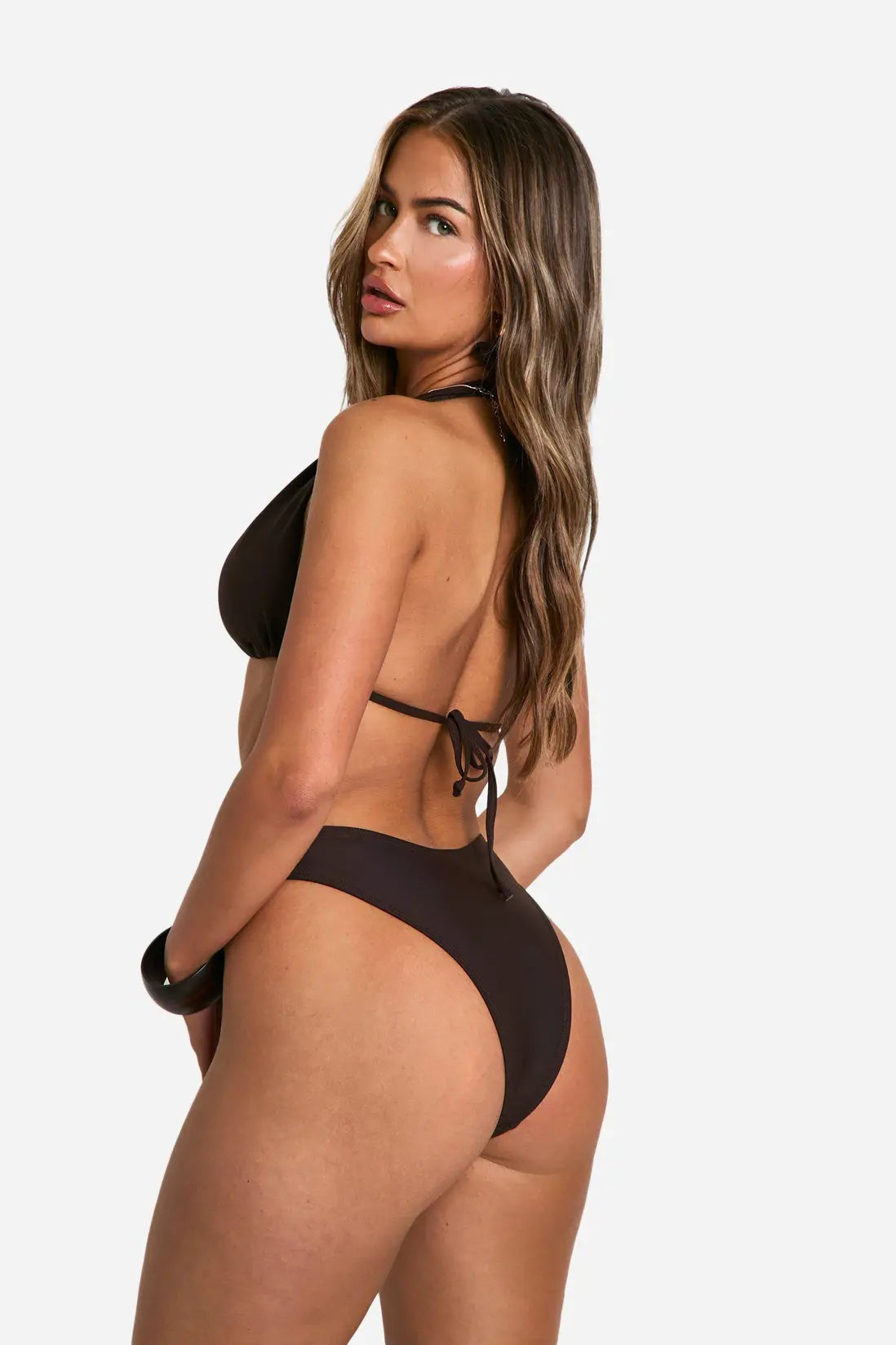 Damskie Bikini Trójkątne z Wysokim Krojem Dołu