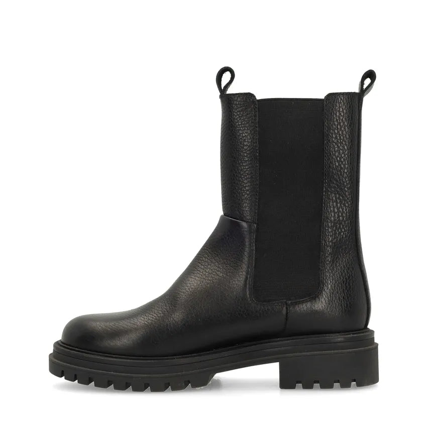 Women's Chelsea Boots with Elastic Inserts on the Sides and Chunky Sole