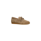 Women's Boat Shoes with Suede-Like Texture and Decorative Stitching
