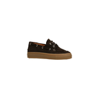 Women's Boat Shoes with Suede-Like Texture and Contrasting Sole