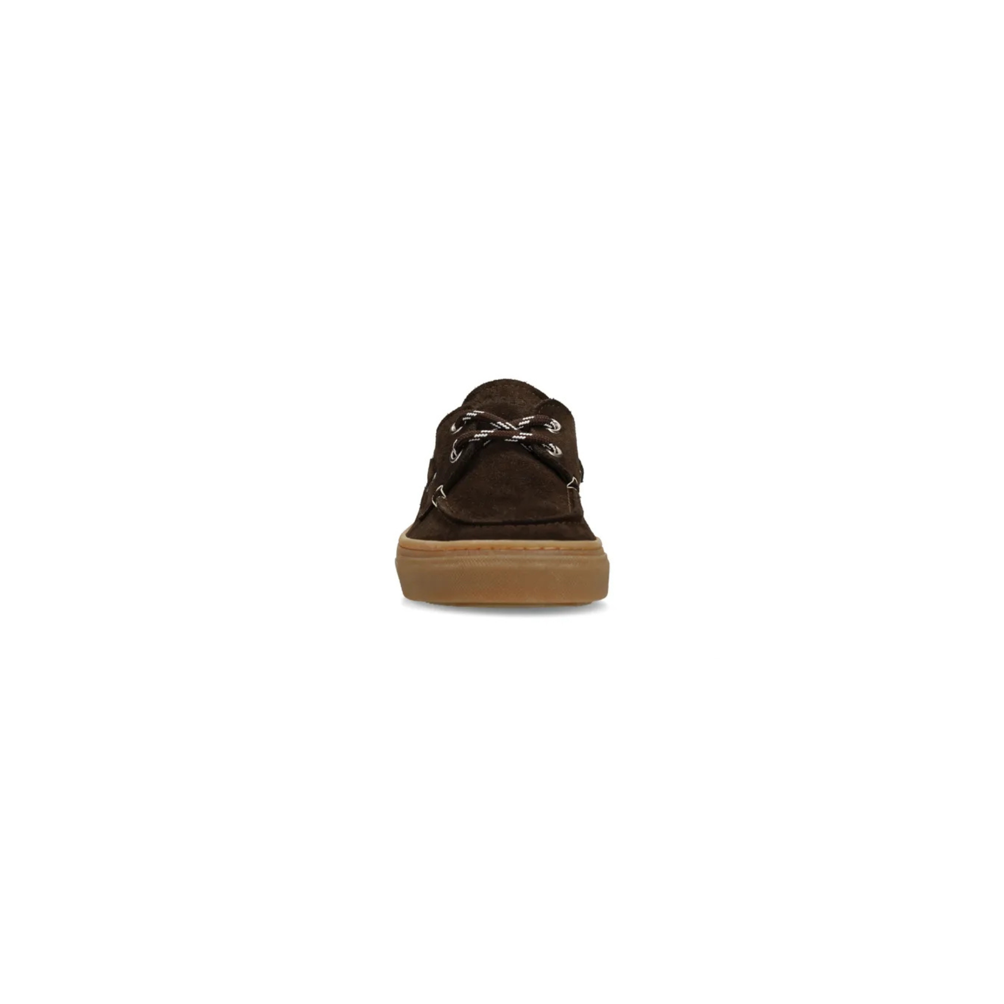 Women's Boat Shoes with Suede-Like Texture and Contrasting Sole