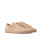 Women's Sneakers with Suede-Like Texture and Laces in Shoe Color