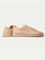 Women's Sneakers with Suede-Like Texture and Laces in Shoe Color