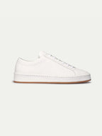 Women's Sneakers with Smooth Upper and Contrasting Brown Sole Edge