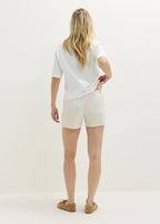 Women's Bermuda Shorts with Wide Leg and Elastic Waist