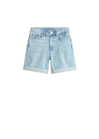 Women's Denim Shorts with Frayed Cuff and Loose Fit