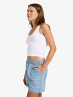 Women's Shorts with Elastic Waist and Side Pockets