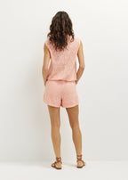 Women's Shorts with Elastic Waist and Short Wide Leg