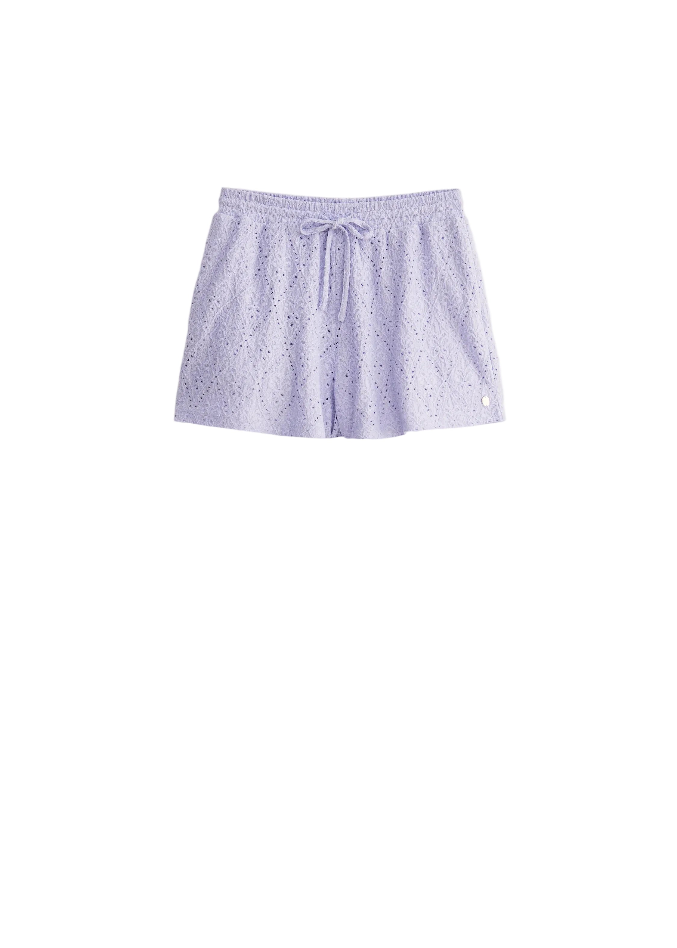 Women's Shorts with Elastic Waist and Short Wide Leg