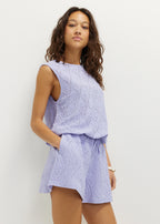 Women's Shorts with Elastic Waist and Short Wide Leg