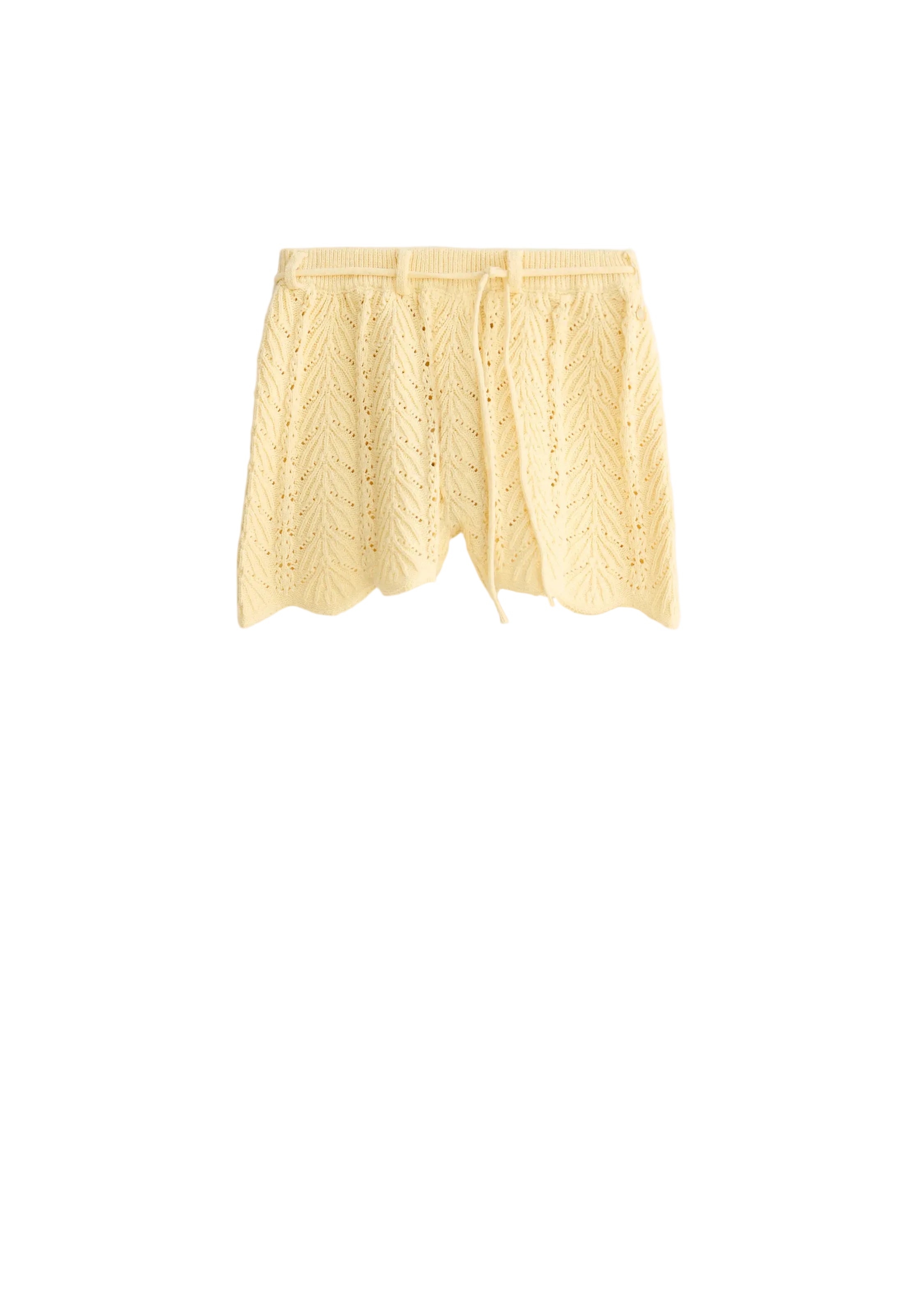 Women's Shorts with Ruffle at the Leg and Elastic Waist
