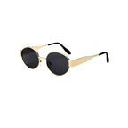 Women's round metal sunglasses