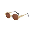 Women's round metal sunglasses