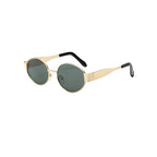 Women's round metal sunglasses