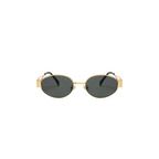 Women's sunglasses with a metal frame and oval lenses