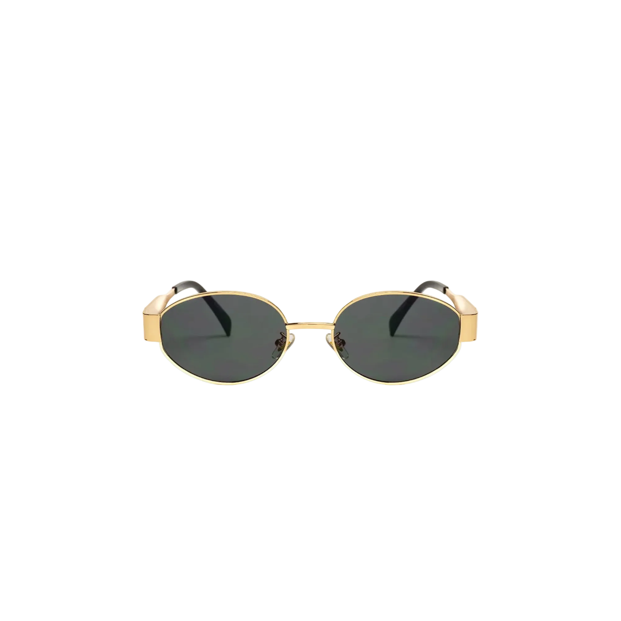 Women's sunglasses with a metal frame and oval lenses