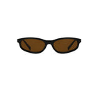 Women's sunglasses with a narrow frame and rectangular shape
