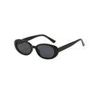 Women's sunglasses with a rounded frame and thick rims