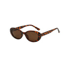 Women's sunglasses with a rounded frame and thick rims
