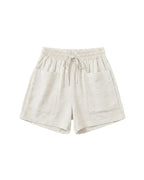 Women's shorts with an elastic waistband and drawstring