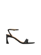 Damskie szpilki sandałowe z paskiem na kostce na średnim obcasie