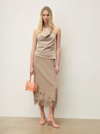 Damskie szpilki sandałowe z paskiem na kostce na średnim obcasie