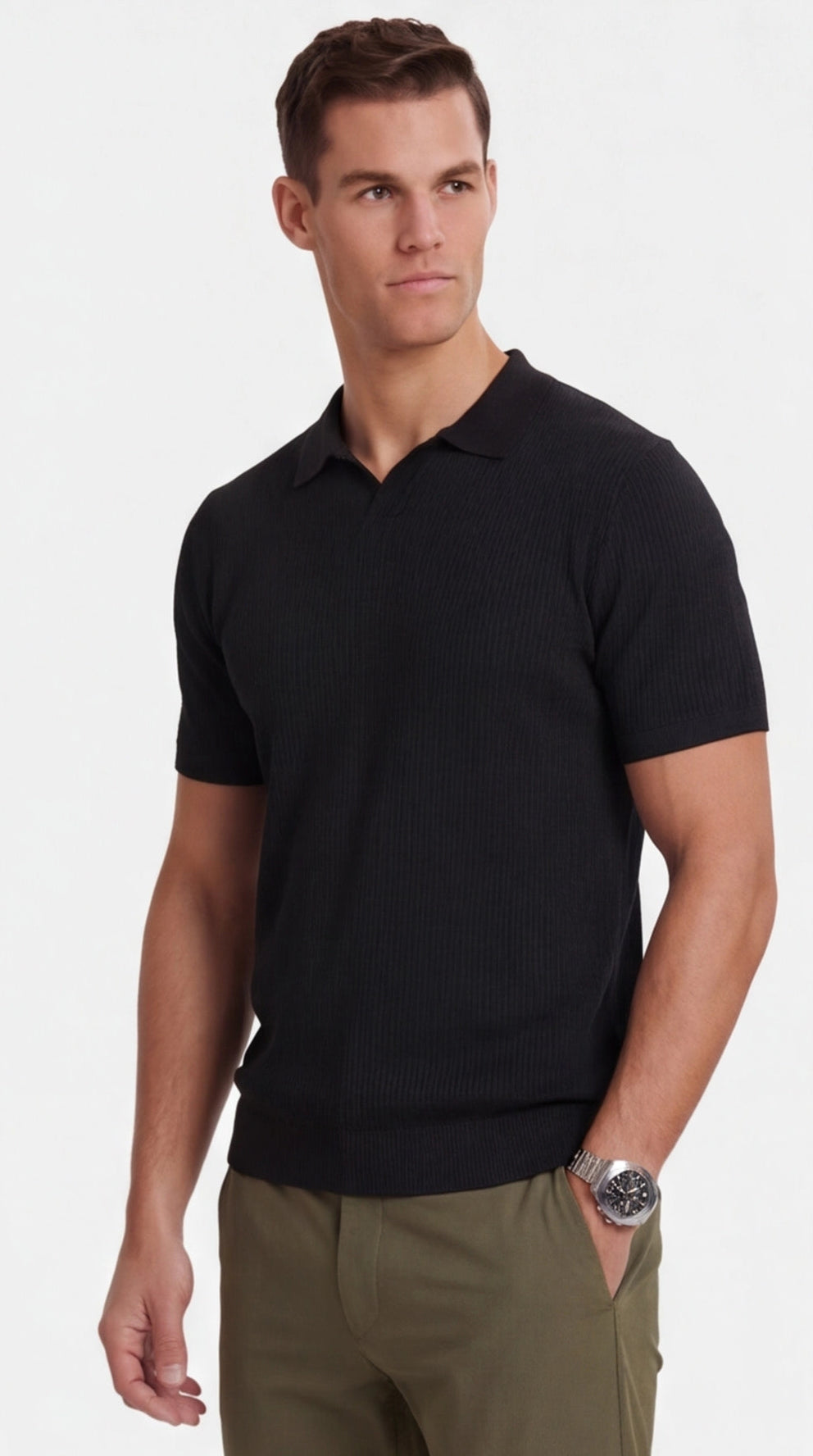 Men's Short Sleeve T-Shirt with Round Neck