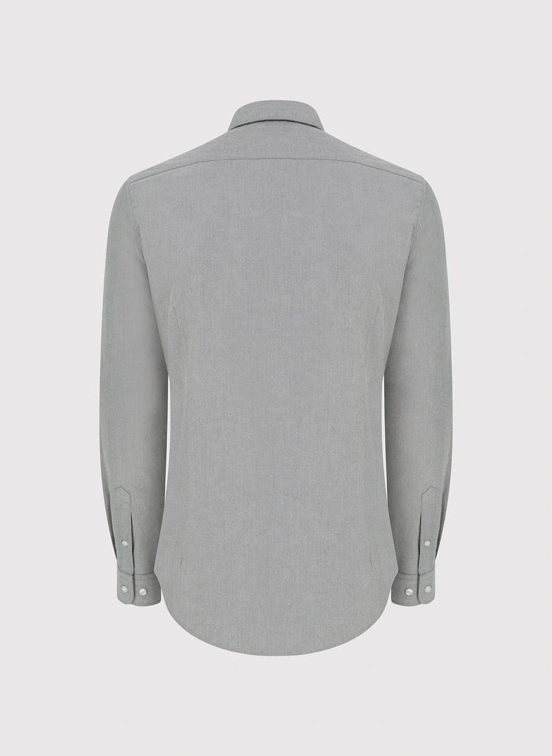 Men's shirt with a classic collar and long sleeves with buttons