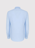 Men's shirt with a classic collar and long sleeves with buttons