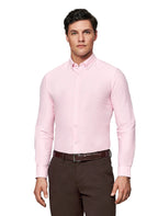 Men's shirt with a classic collar and long sleeves with buttons