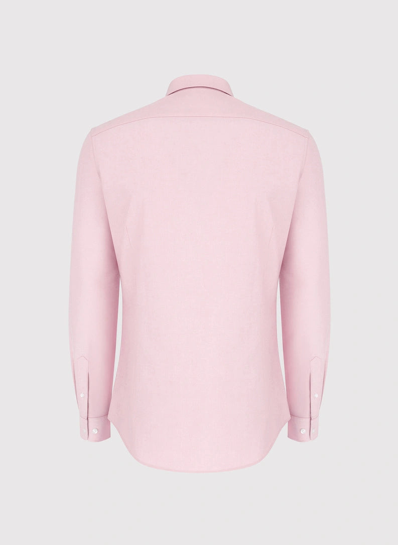 Men's shirt with a classic collar and long sleeves with buttons