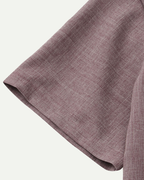 Men's shirt with short sleeves and a stand collar with a chest pocket