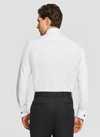 Men's shirt with a wing collar and buttoned cuff