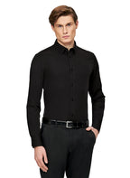 Men's shirt with a stand collar and a row of buttons down the front
