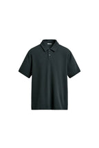 Men's waffle-textured polo shirt