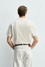 Men's short-sleeve shirt with a loose fit