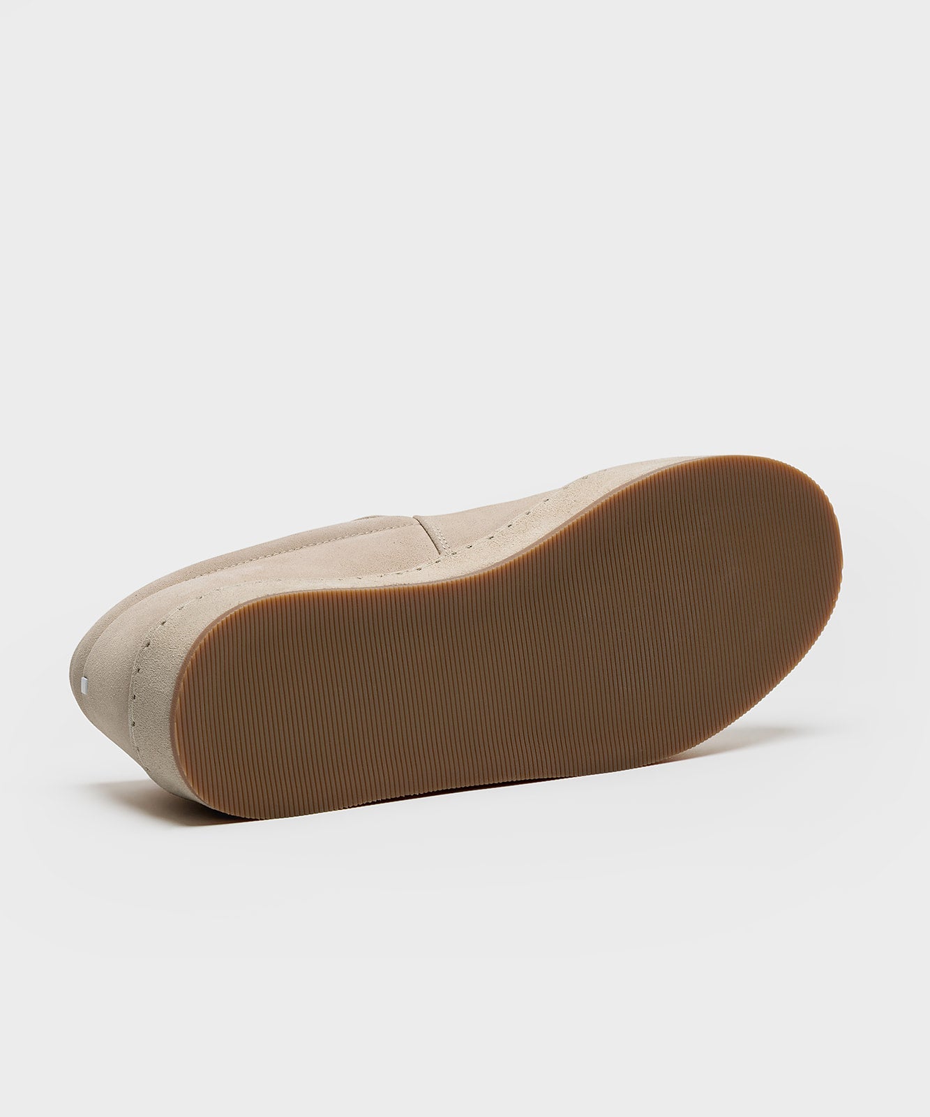 Men's Slip-On Loafers with Suede-Like Texture and Decorative Stitching on the Toe