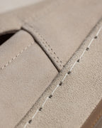 Men's Slip-On Loafers with Suede-Like Texture and Decorative Stitching on the Toe