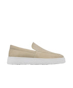Men's Slip-On Loafers with Suede-Like Texture on Thick Sole