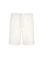 Men's knit shorts with an elastic drawstring at the waist