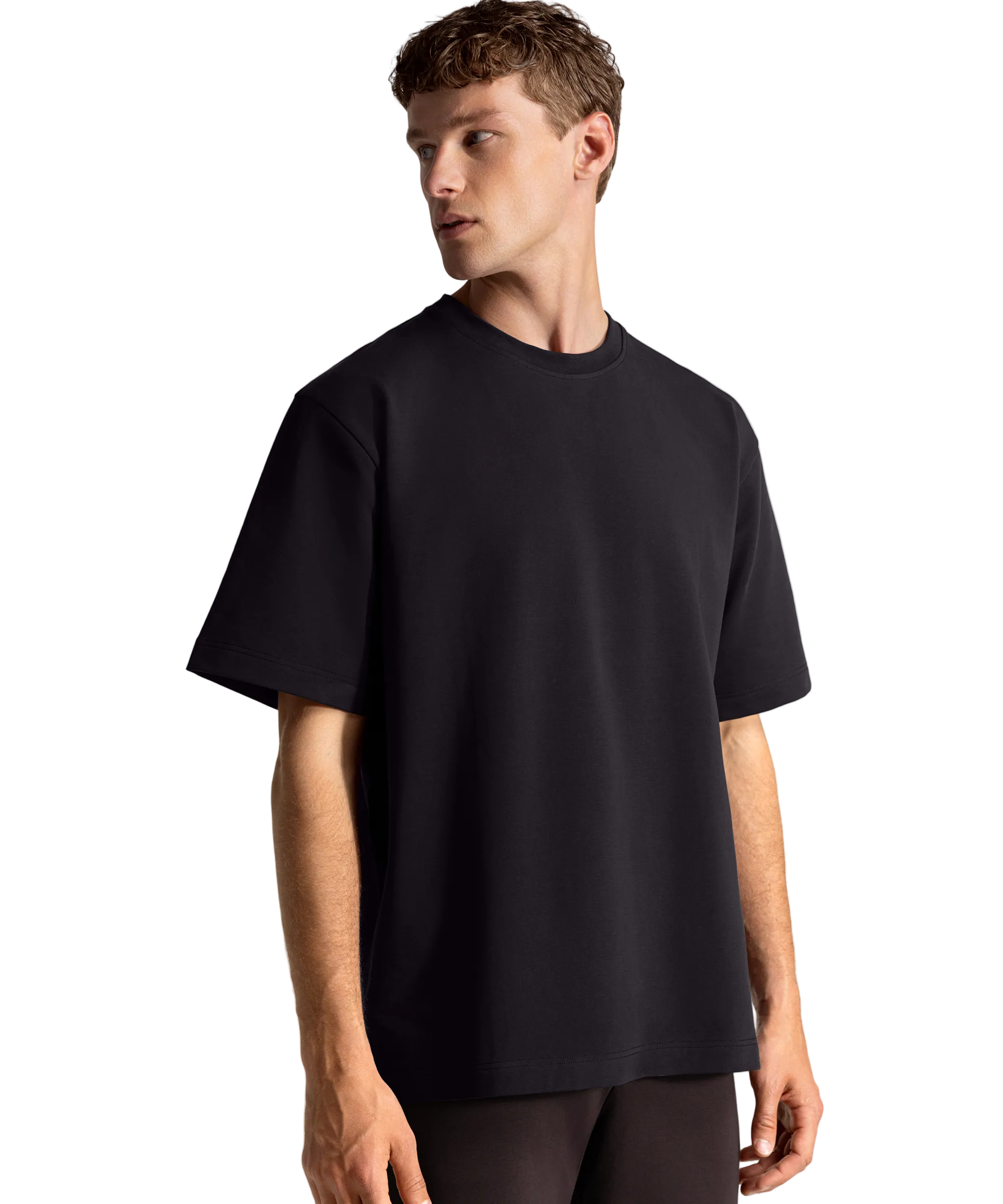 Men's Loose-Fit T-shirt with Short Sleeves and Round Neckline