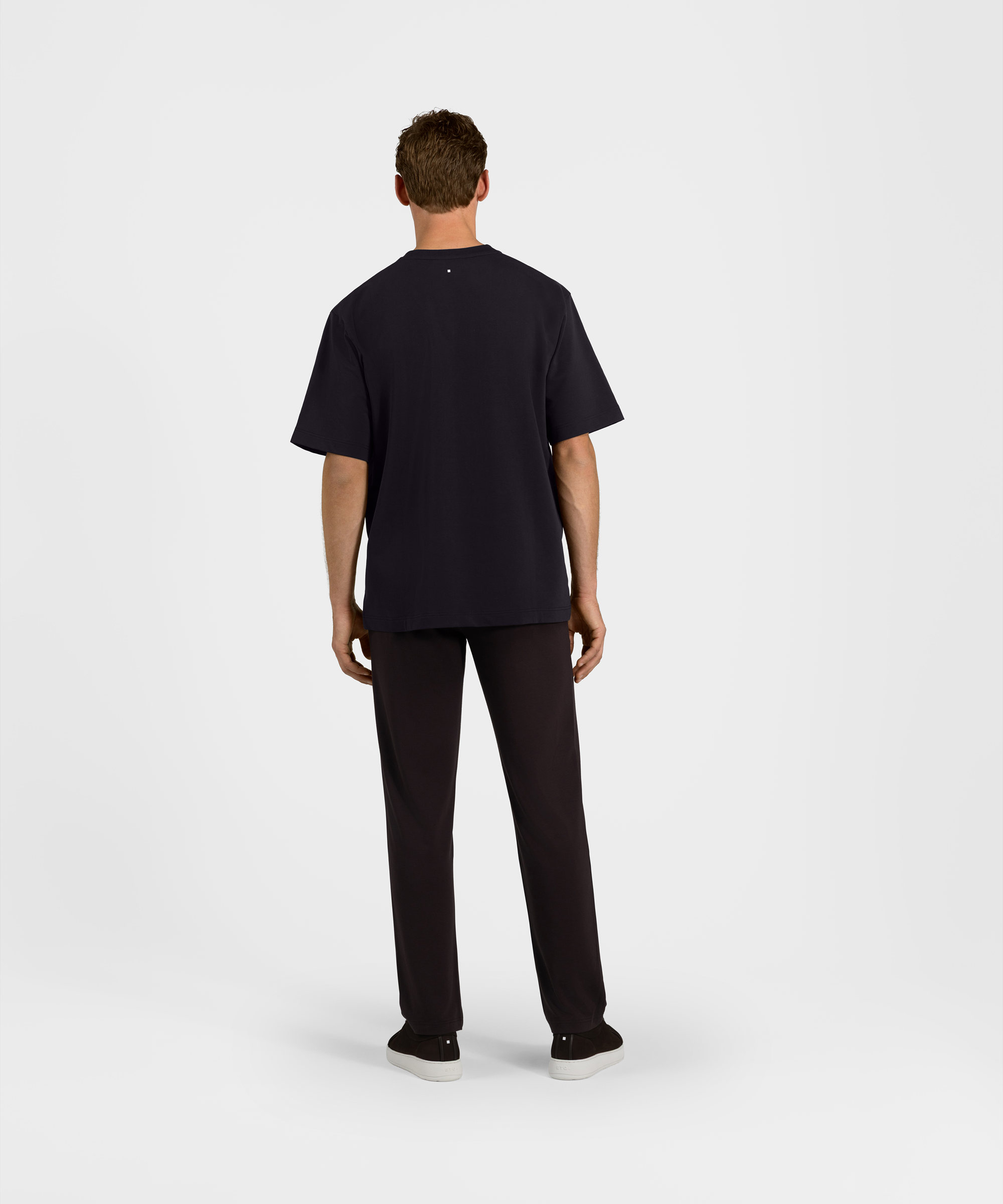 Men's Loose-Fit T-shirt with Short Sleeves and Round Neckline