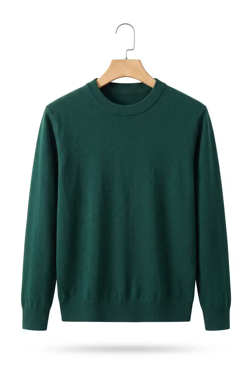 Męski Sweter z Okrągłym Dekoltem