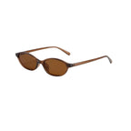 Women's sunglasses with a narrow frame and tinted lenses