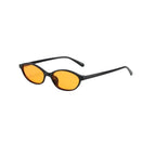 Women's sunglasses with a narrow frame and tinted lenses
