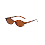 Women's sunglasses with a narrow frame and tinted lenses