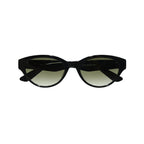 Women's sunglasses with a rounded frame and thick construction